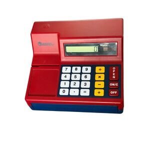 Learning Resources Pretend Play Calculator Cash Register Solar/Battery Vintage